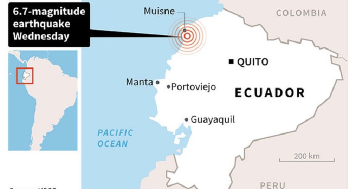 6.7 magnitude earthquake strikes Ecuador